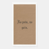 GYM-Motivationsziffern und hellbraun Serviette (Vorderseite)