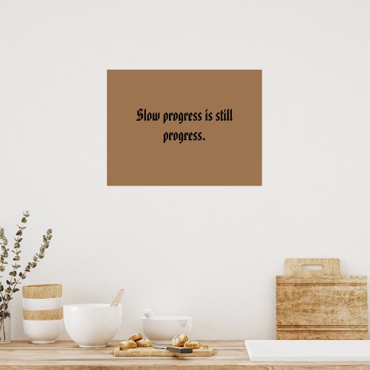 GYM-Motivationsziffern und hellbraunes Poster (Küche)