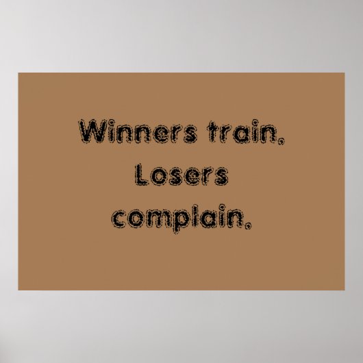 GYM-Motivationsziffern und hellbraunes Poster (Vorne)