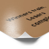 GYM-Motivationsziffern und hellbraunes Poster (Ecke)