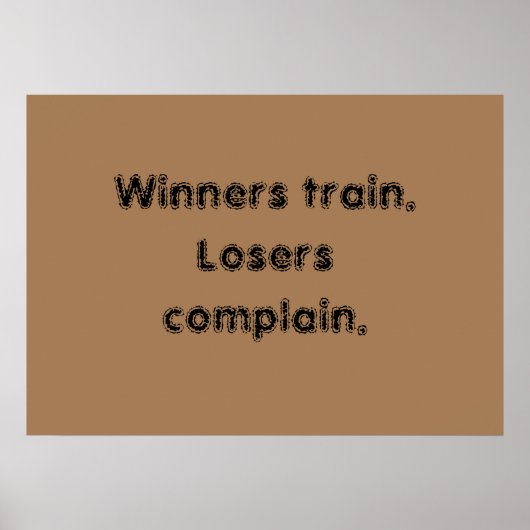 GYM-Motivationsziffern und hellbraunes Poster (Vorne)