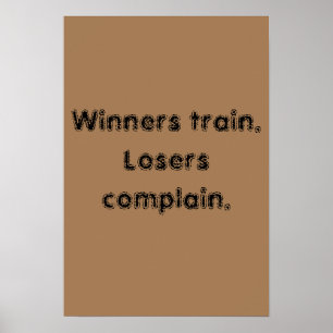 GYM Motivationszitate Und Hellbraunes Poster