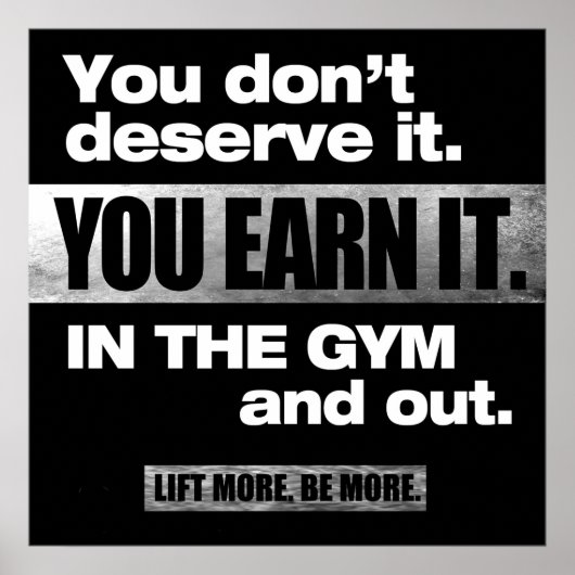 Gym Motivierend Poster (Vorne)