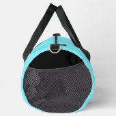 Gym Motto Push Past Limits Electric-Blue Black Duffle Bag (Rechts)