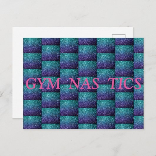 GYM-NAS-TICS - GYMNASTIK POSTKARTE (Vorne/Hinten)