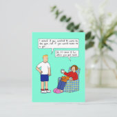 Gym oder Gin Cartoon Spaß Postkarte (Stehend Vorderseite)