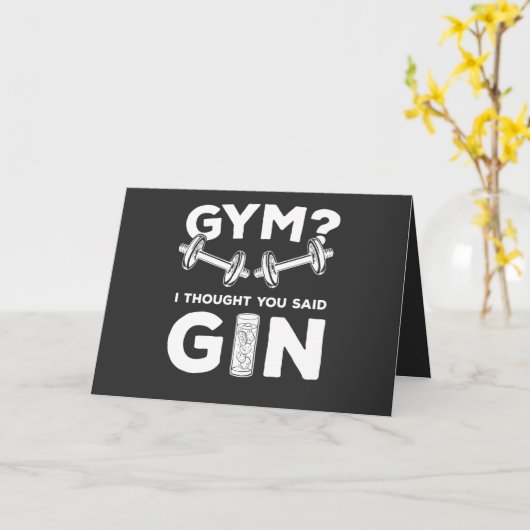 Gym or Gin? Karte (Gelbe Blume)