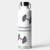 Gym Performance Dumbell Stärke in Konsistenz Trinkflasche (Vorderseite)