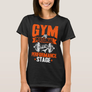 Gym Personal Performance Bühne Workout Vintag Wei T-Shirt