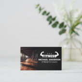 Gym | Personal Trainer | Fitness-FlexoLogo Visitenkarte (Stehend Vorderseite)