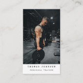 Gym Personal Trainer Fitness Foto QR Code Visitenkarte (Vorderseite)