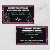 Gym Personal Trainer Workout Performance Center Visitenkarte (Vorne/Hinten)