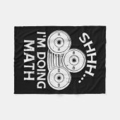 Gym Plate Shhh Im Mathe Funny Weights Workout Fleecedecke (Vorderseite (Horizontal))