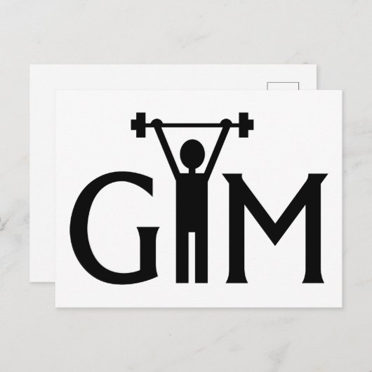 GYM POSTKARTE (Vorne/Hinten)