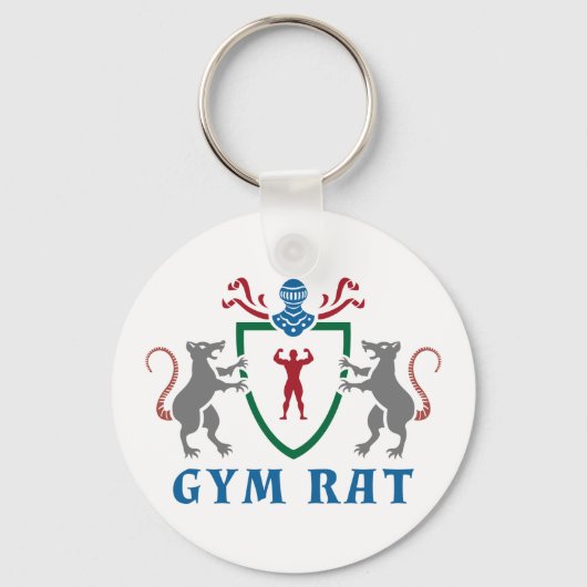 Gym Rat Blazon Schlüsselanhänger (Vorderseite)