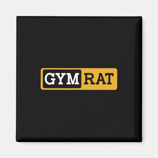 Gym Rat Bodybuilding Workout Bodybuilder Magnet (Vorne)