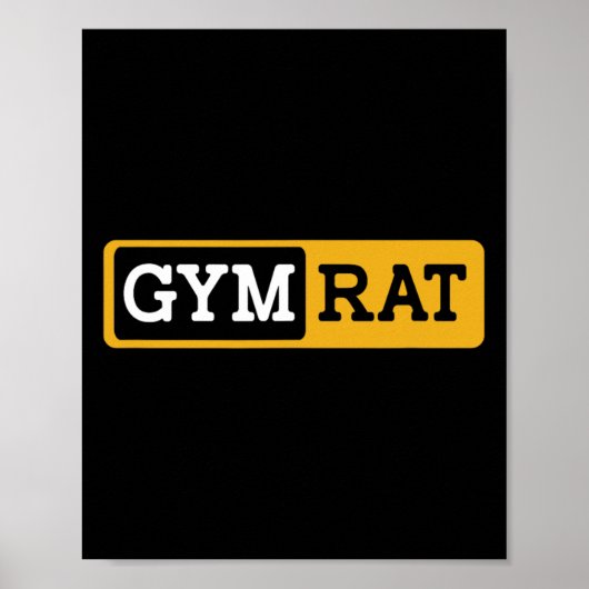 Gym Rat Bodybuilding Workout Bodybuilder Poster (Vorne)