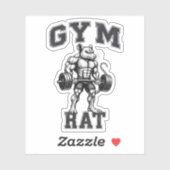Gym Rat Deadlift - Lifting Humor - Bodybuilding Aufkleber (Blatt)