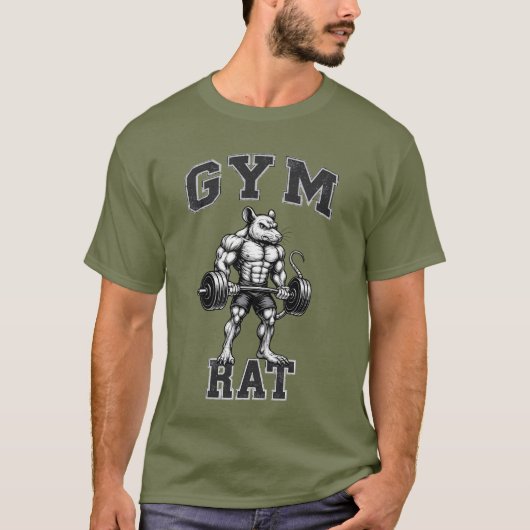 Gym Rat Deadlift - Lifting Humor - Bodybuilding T-Shirt (Vorderseite)