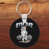 Gym Rat Fitness Bodybuilding Schlüsselanhänger (Vorderseite)