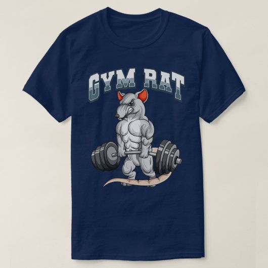 Gym Rat Fitness Bodybuilding T-Shirt (Design vorne)