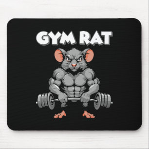 Gym Rat Fitness Bodybuilding Workout Muscle Pump Mousepad