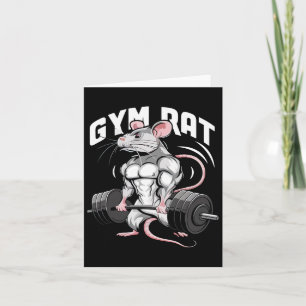 Gym Rat Funny Bodybuilding Fitness Workout Gym Wei Karte