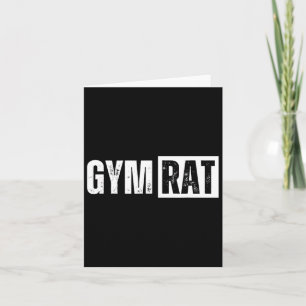 Gym Rat Funny Bodybuilding Workout Karte