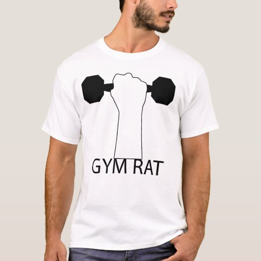 Gym Rat Komfortabler Spaß T-Shirt (Vorderseite)