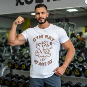 Gym Rat - Lustiges Fitness-Training Bodybuilding T-Shirt