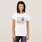 Gym Rat Mouse - Funny Fitness Cartoon für Gym Lieb T-Shirt (Vorne ganz)