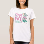 Gym Rat Mouse - Funny Fitness Cartoon für Gym Lieb T-Shirt (Vorderseite)