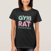 Gym Rat Mouse - Funny Fitness Cartoon für Gym Lieb T-Shirt (Vorderseite)