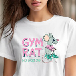 Gym Rat Mouse - Funny Fitness Cartoon für Gym Lieb T-Shirt