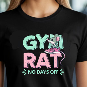 Gym Rat Mouse - Funny Fitness Cartoon für Gym Lieb T-Shirt