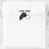 Gym Rat Quadratischer Aufkleber (Tasche)