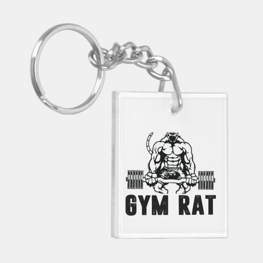 Gym Rat Schlüsselanhänger (Vorderseite links)