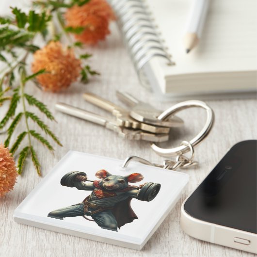 Gym Rat Schlüsselanhänger (Vorderseite rechts)