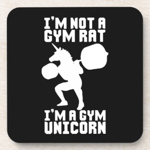 Gym Rat vs Gym Unicorn - Funny Workout Inspiration Getränkeuntersetzer