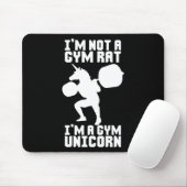 Gym Rat vs Gym Unicorn - Funny Workout Inspiration Mousepad (Mit Mouse)