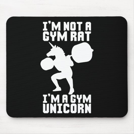 Gym Rat vs Gym Unicorn - Funny Workout Inspiration Mousepad (Vorne)