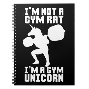 Gym Rat vs Gym Unicorn - Funny Workout Inspiration Notizblock