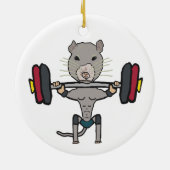 Gym Rat Weightlift Keramik Ornament (Hinten)