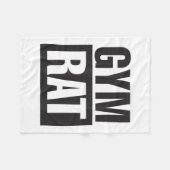 Gym Rat - Workout - Hustle - Fitness - Motivation Fleecedecke (Vorderseite (Horizontal))