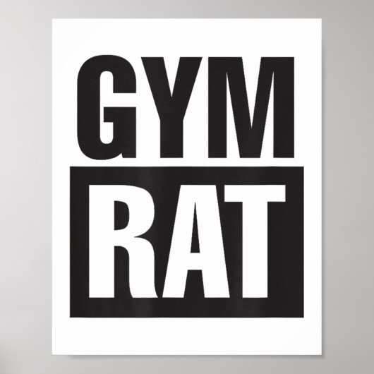 Gym Rat - Workout - Hustle - Fitness - Motivation  Poster (Vorne)