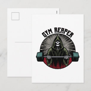 Gym Reaper Workout Feiertagspostkarte