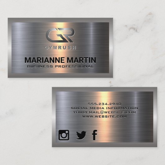Gym Rush Visitenkarte (Vorne/Hinten)