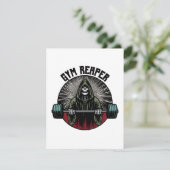 Gym Sensenmann Workout Begleitkarte (Stehend Vorderseite)