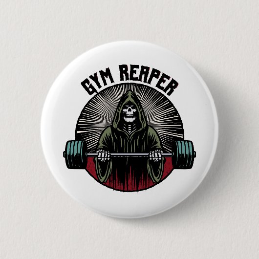 Gym Sensenmann Workout Button (Vorderseite)