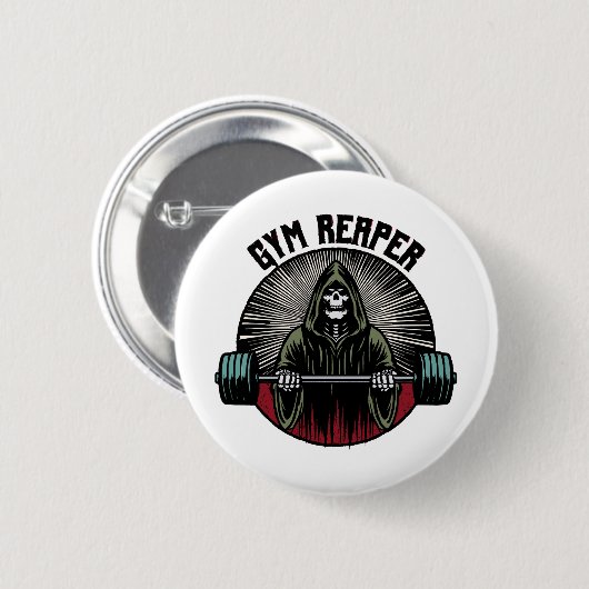 Gym Sensenmann Workout Button (Vorne & Hinten)